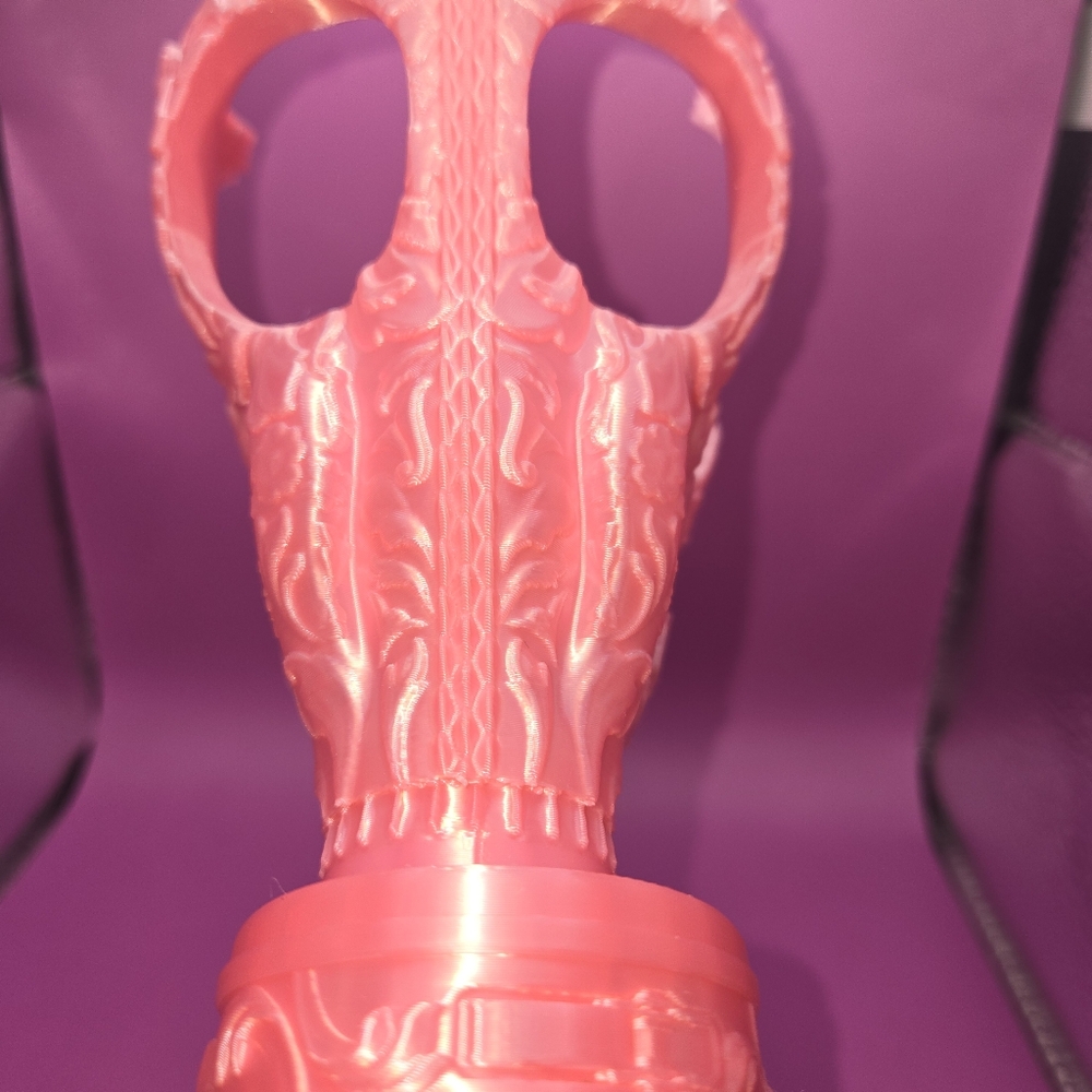 Fancy pink gas mask decor